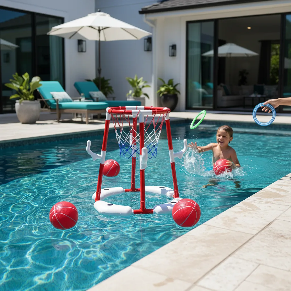 Floating Pool Basketball Set
