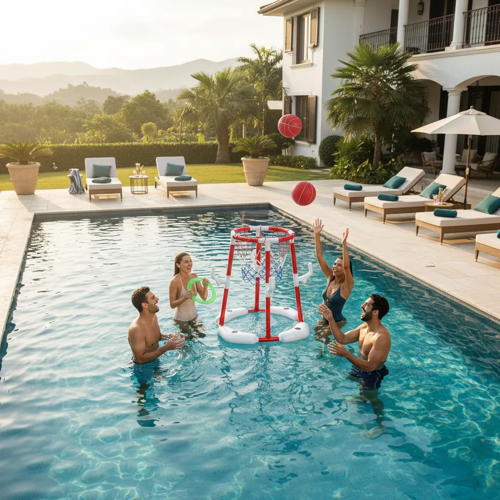 Floating Pool Basketball Set
