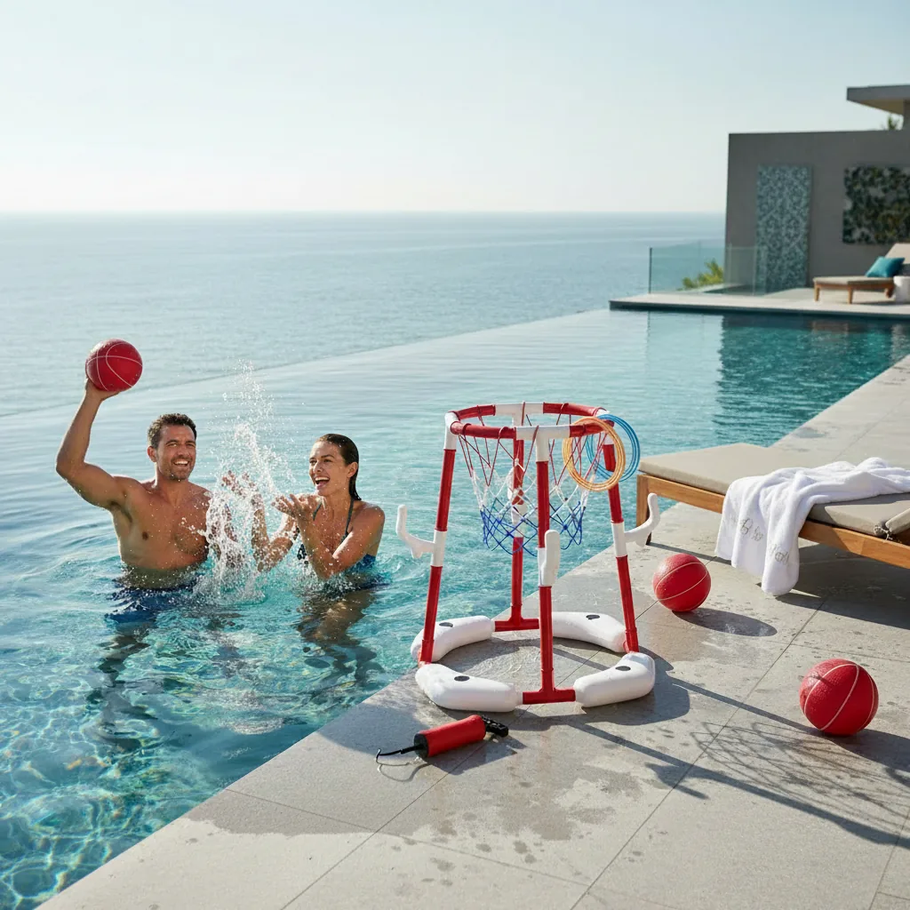 Floating Pool Basketball Set image