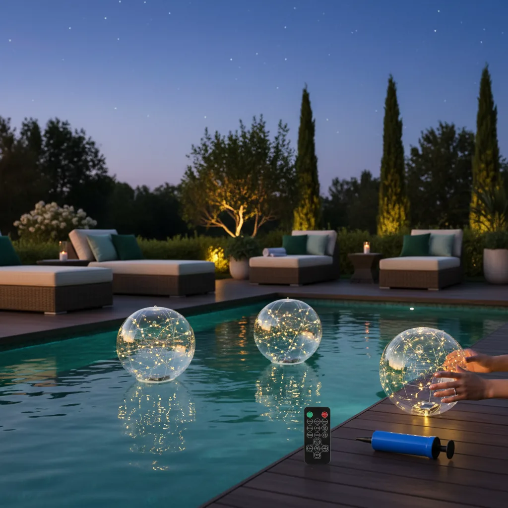 Inflatable Solar Pool Orbs